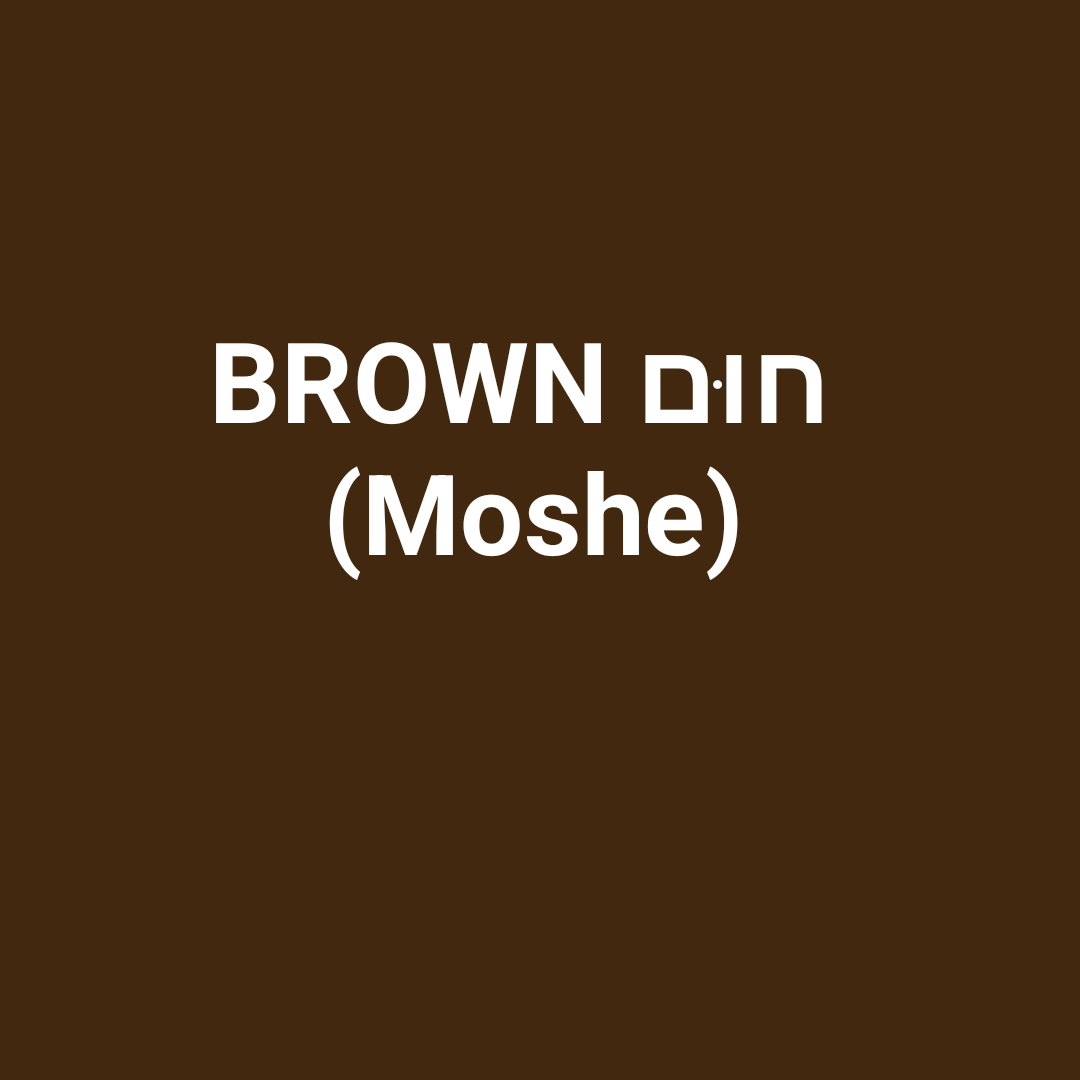 BROWN חוּם (Moshe)